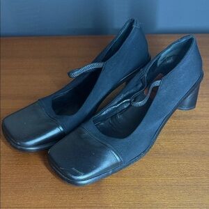 Black Women's Shoes by goffredo cantina leather and canvas Maryjane’s  pumps